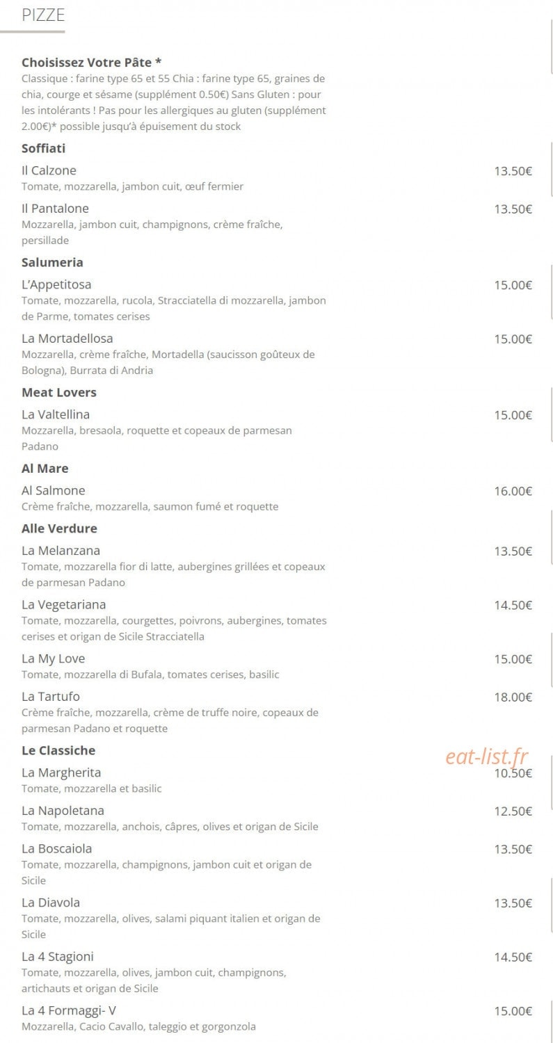 Antica Trattoria — carte page 2