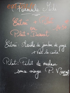 Café Des Halles — carte page 1
