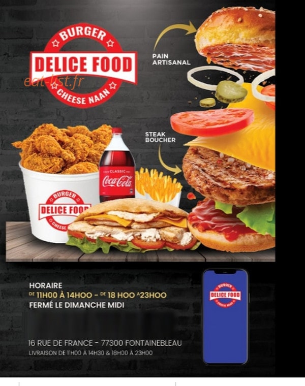 Delice Food — carte page 1
