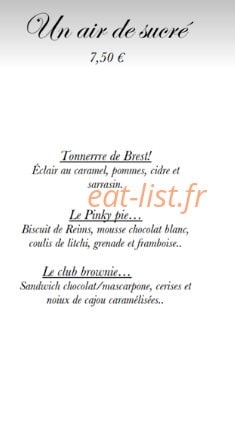 L'air du Temps — carte page 3