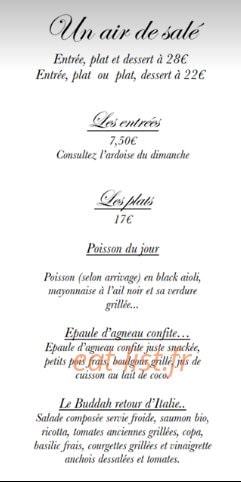 L'air du Temps — carte page 2