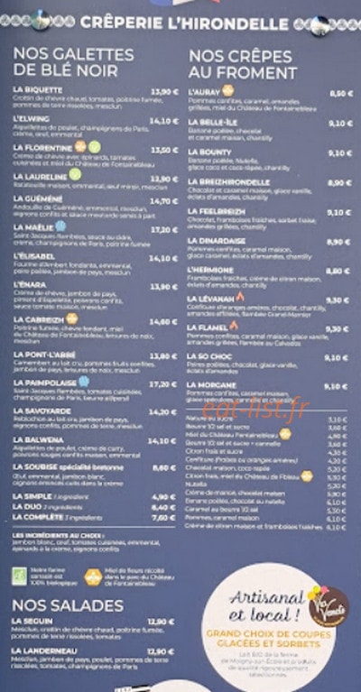 L'hirondelle — carte page 1
