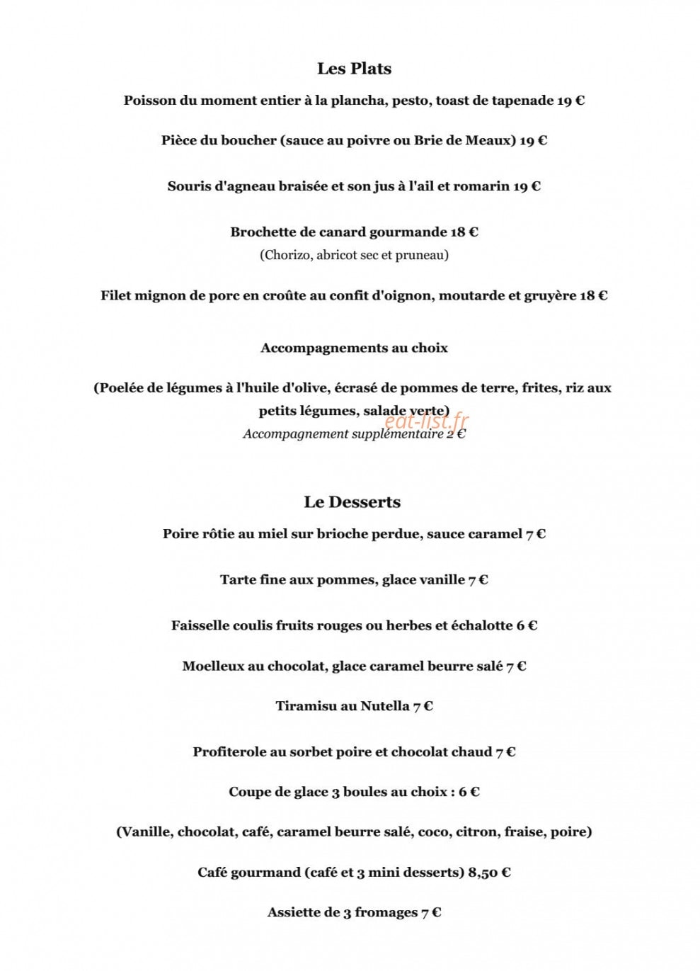 La petite Ardoise — carte page 2