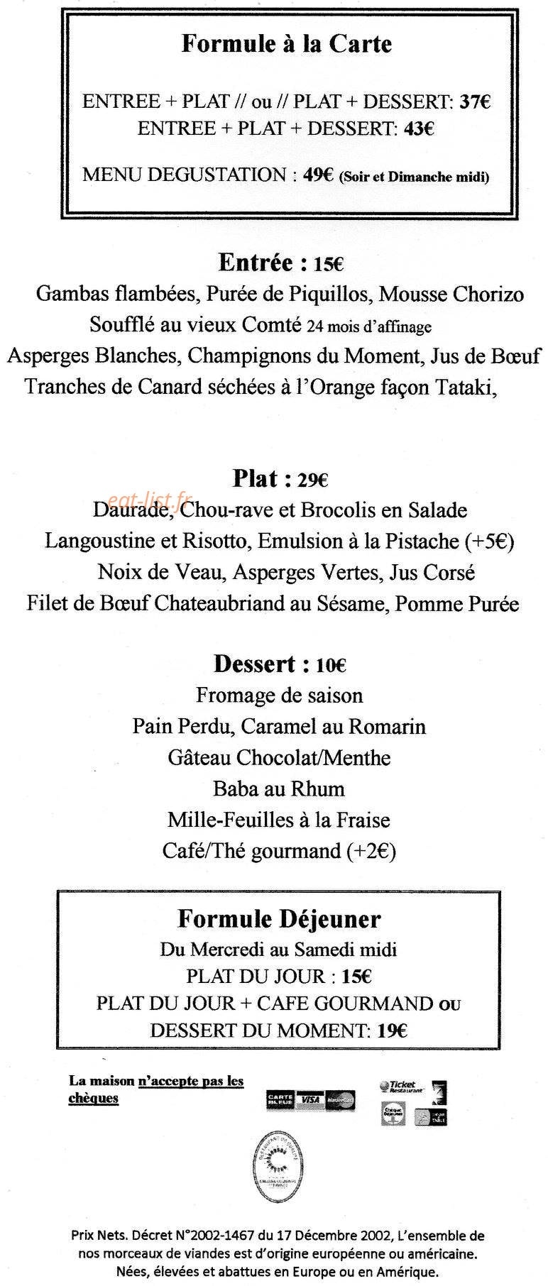 La Salamandre — carte page 1