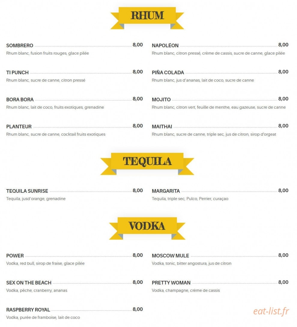 La Taverne — carte page 5