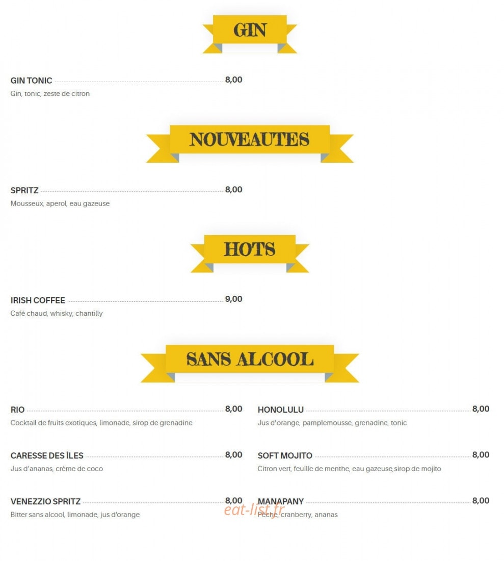La Taverne — carte page 13