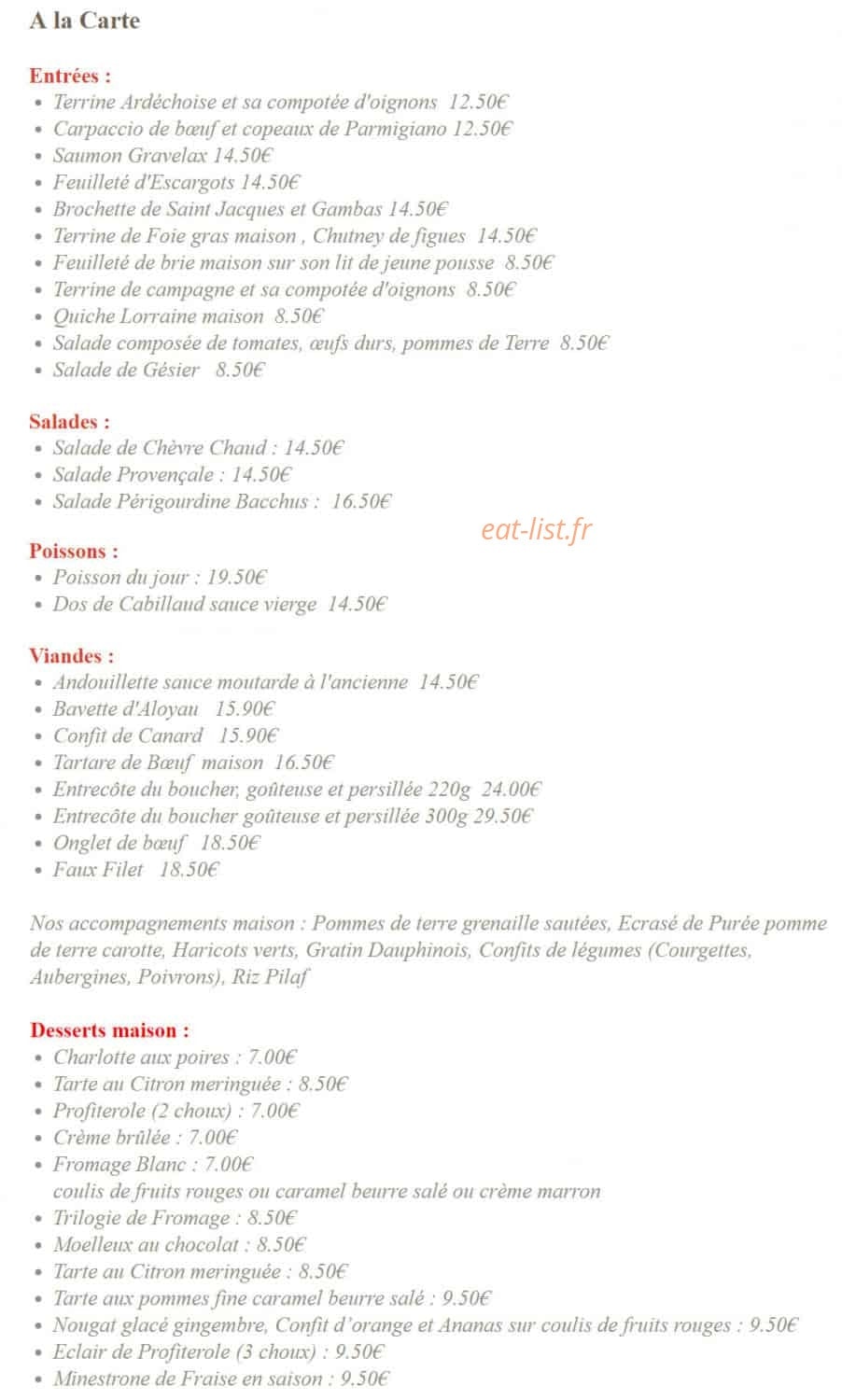 Le Bacchus — carte page 2
