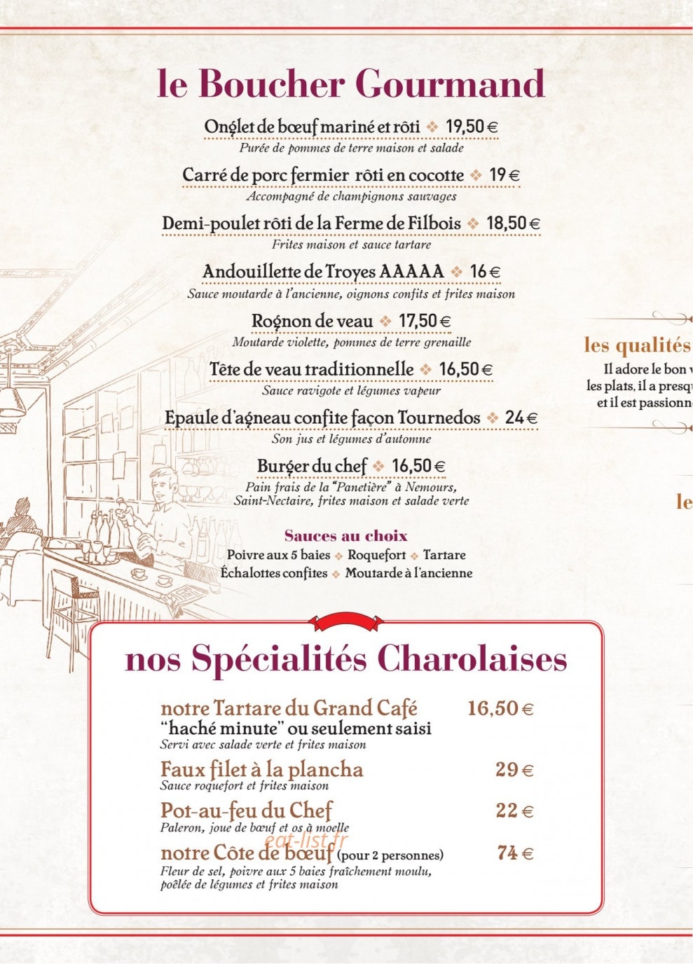 Le Grand Café — carte page 3
