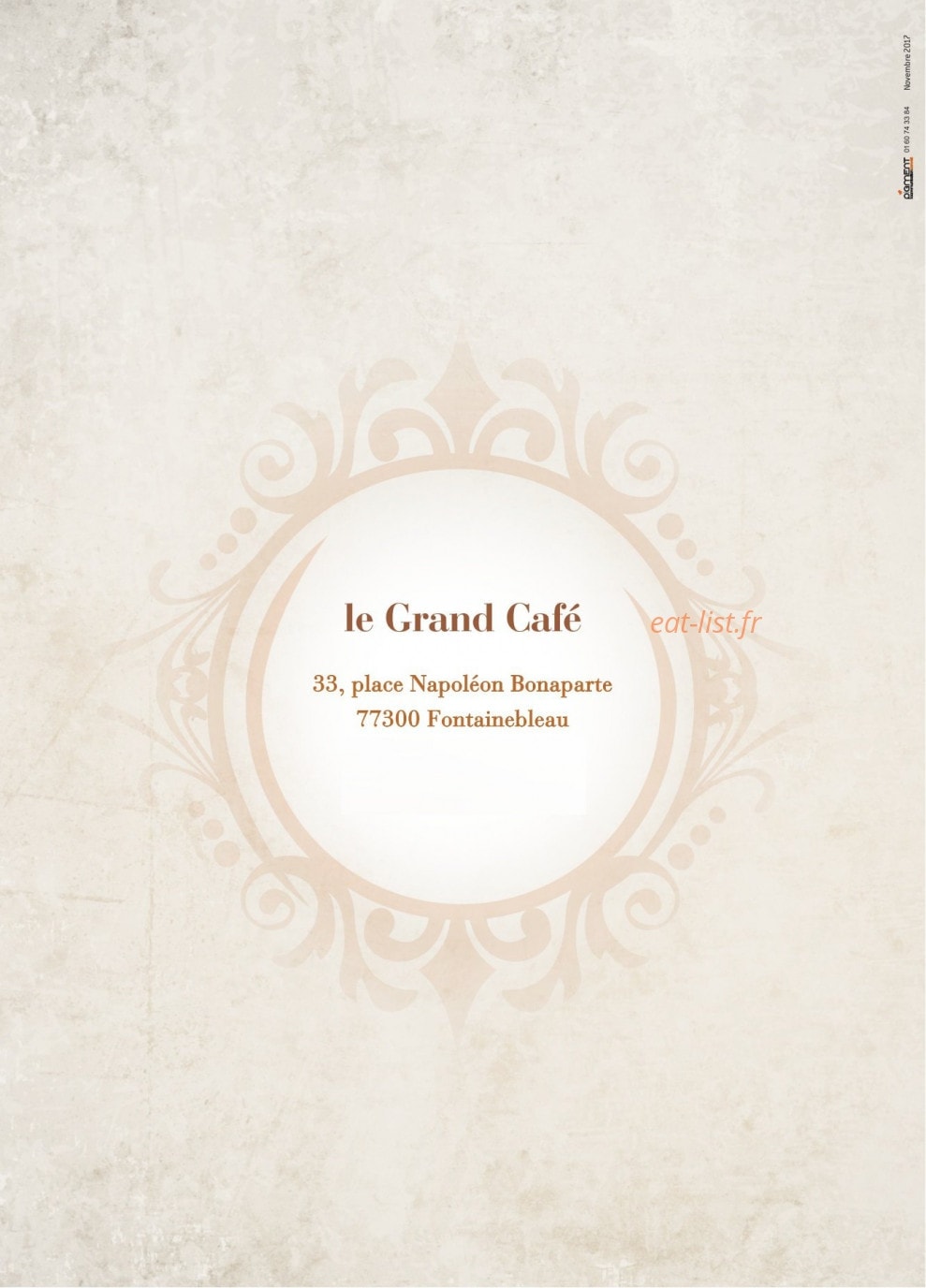 Le Grand Café — carte page 6