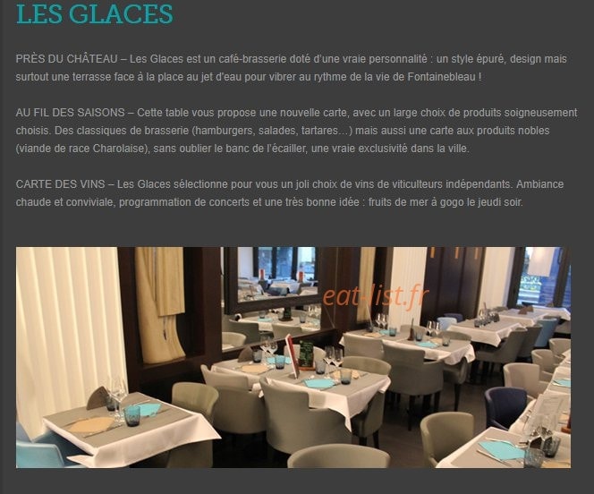Les Glaces — carte page 1