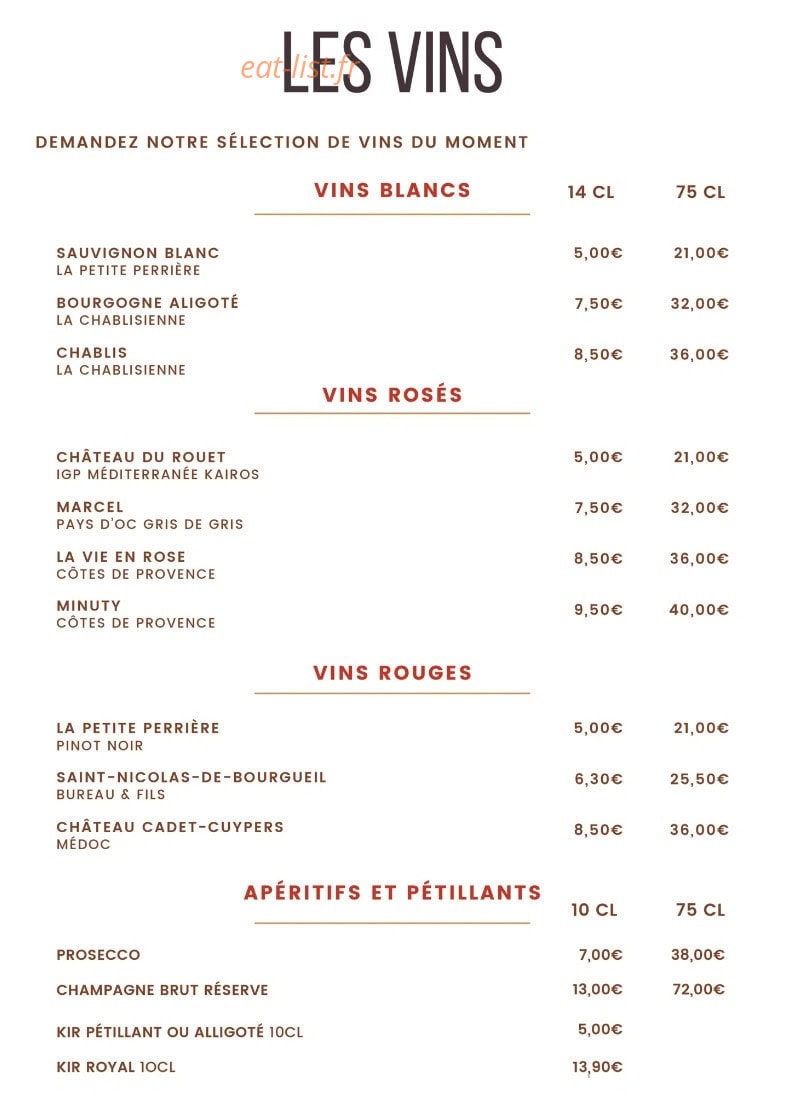 Monument Café — carte page 2