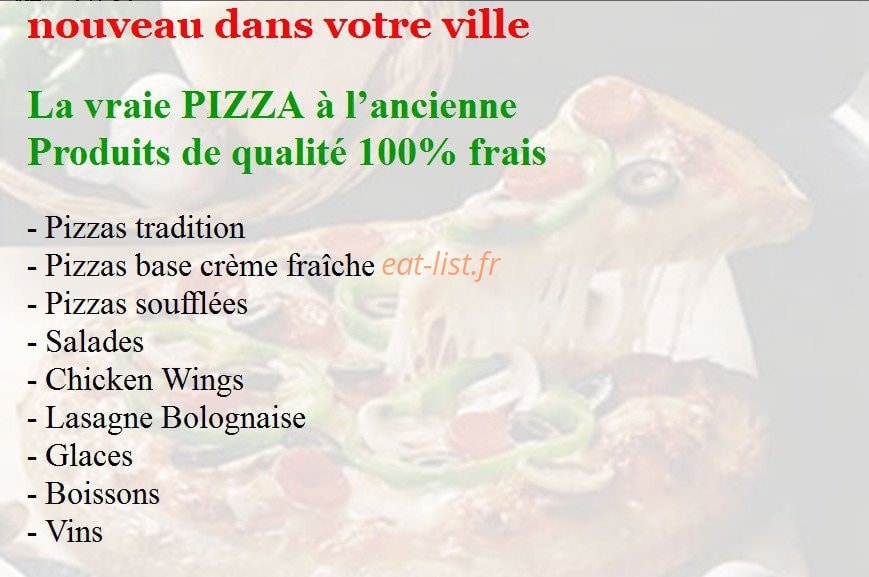 Pizza Fresca à Fontainebleau menu en ligne