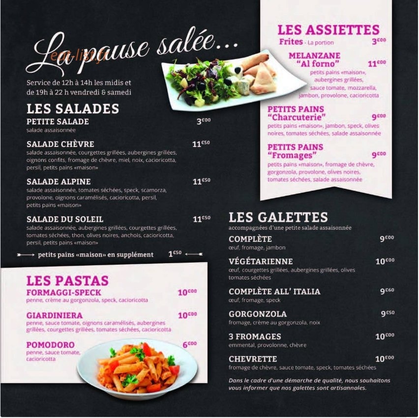 Restaurant du To-Play — carte page 4