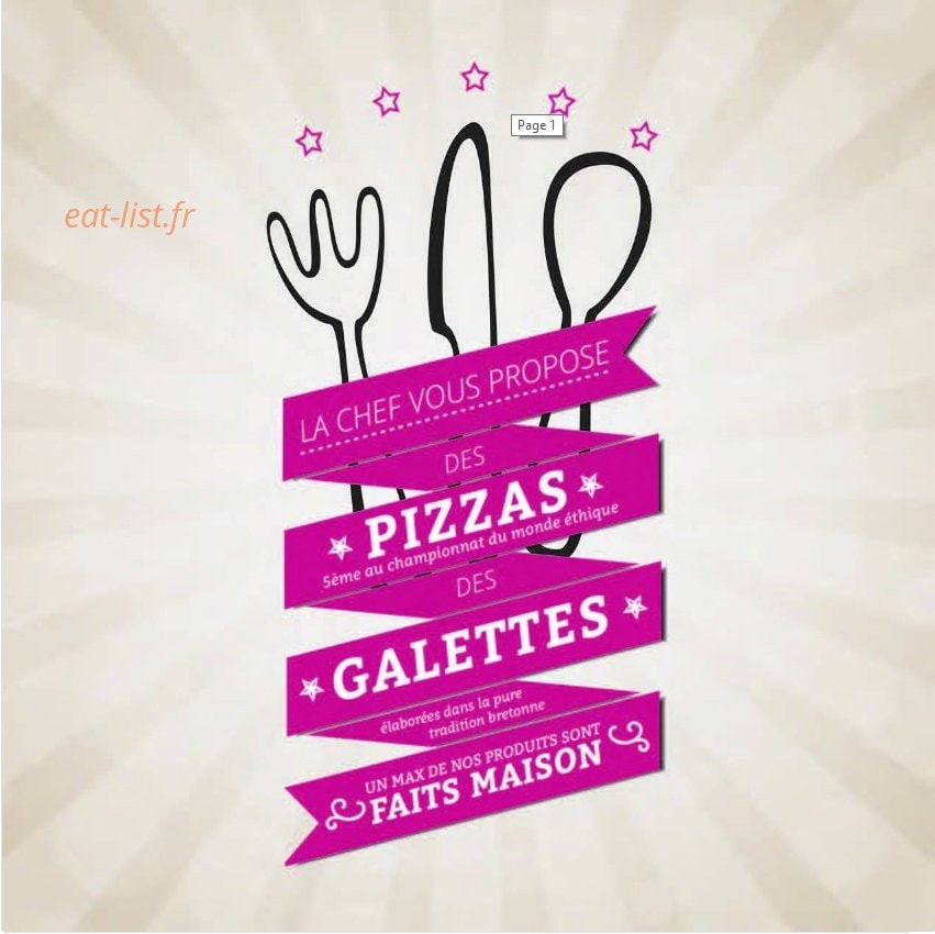 Restaurant du To-Play — carte page 1