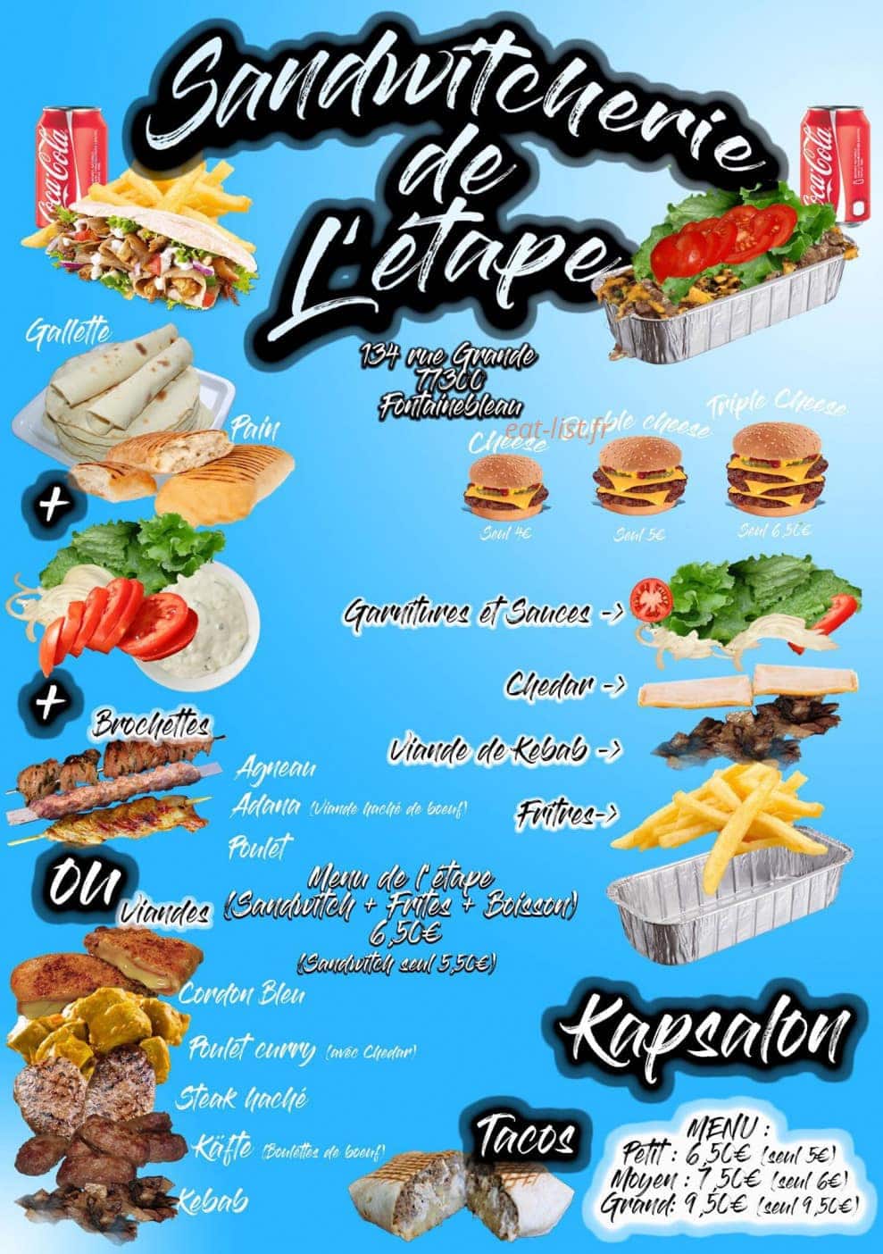 Sandwicherie Etape — carte page 1