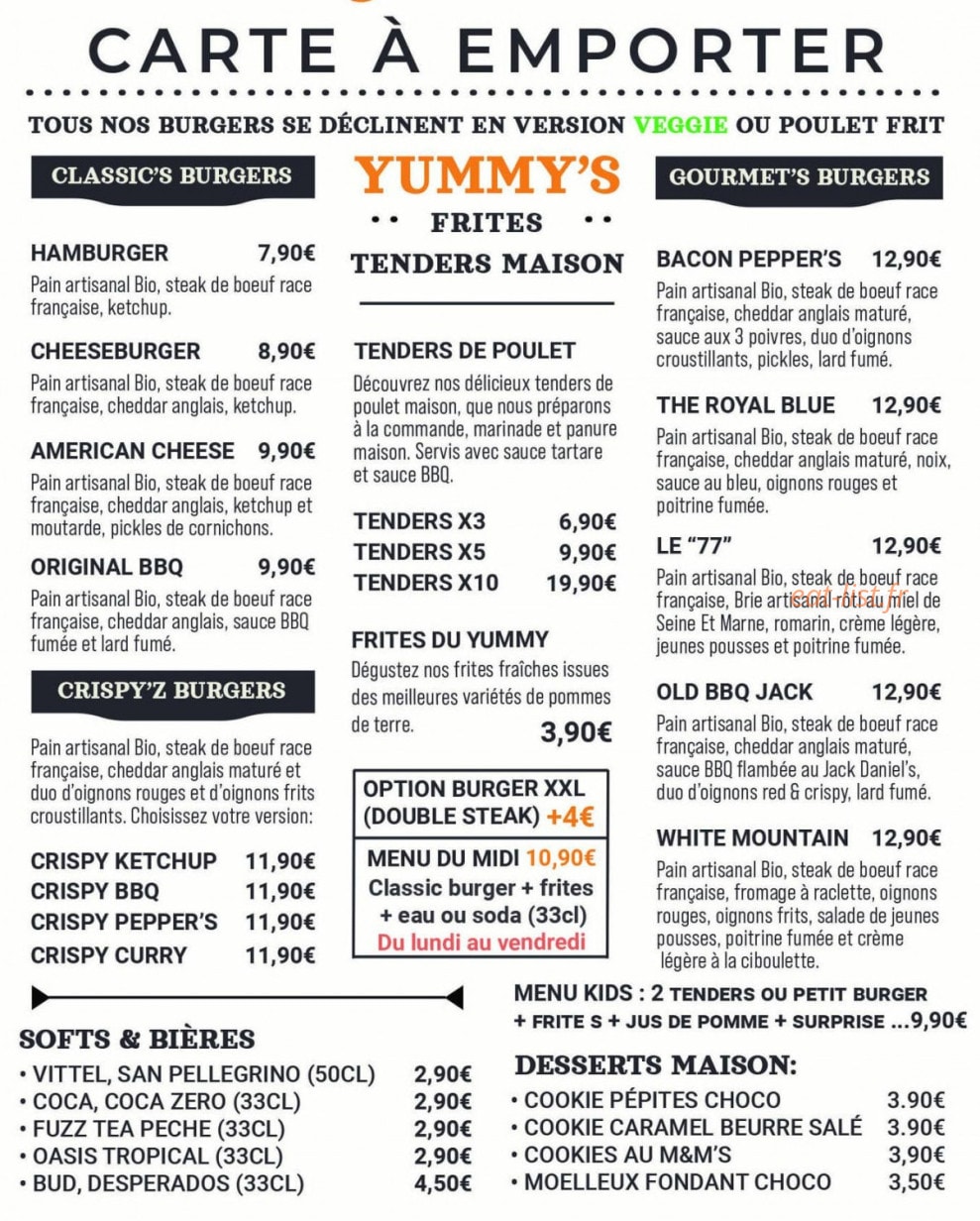 Yummy House — carte page 3