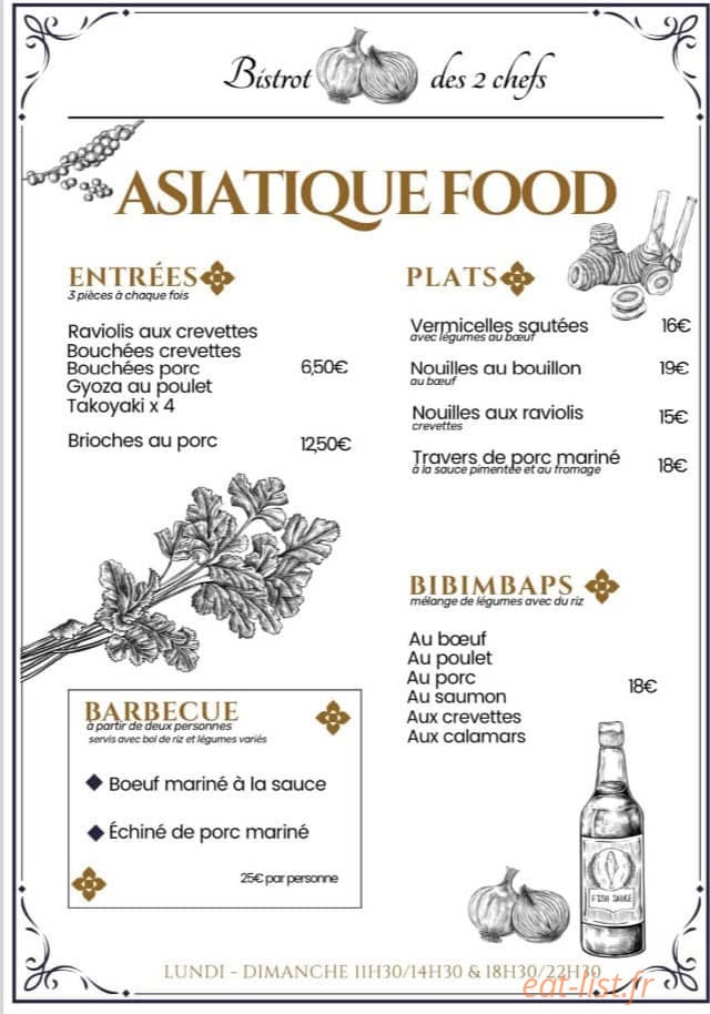 Bistro des 2 chefs — carte page 2