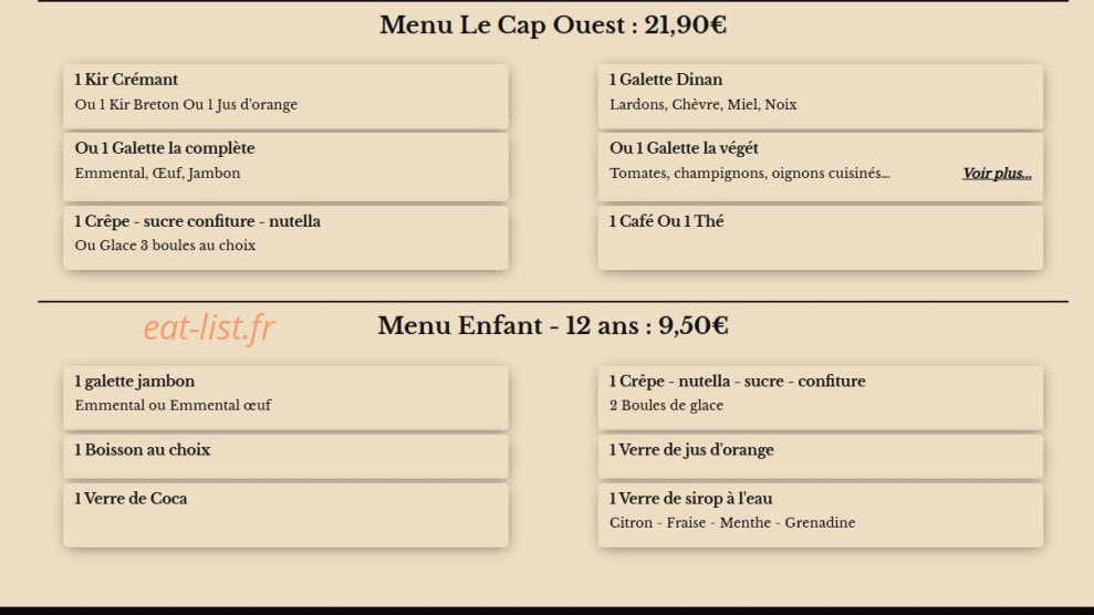 Le Cap Ouest — carte page 2