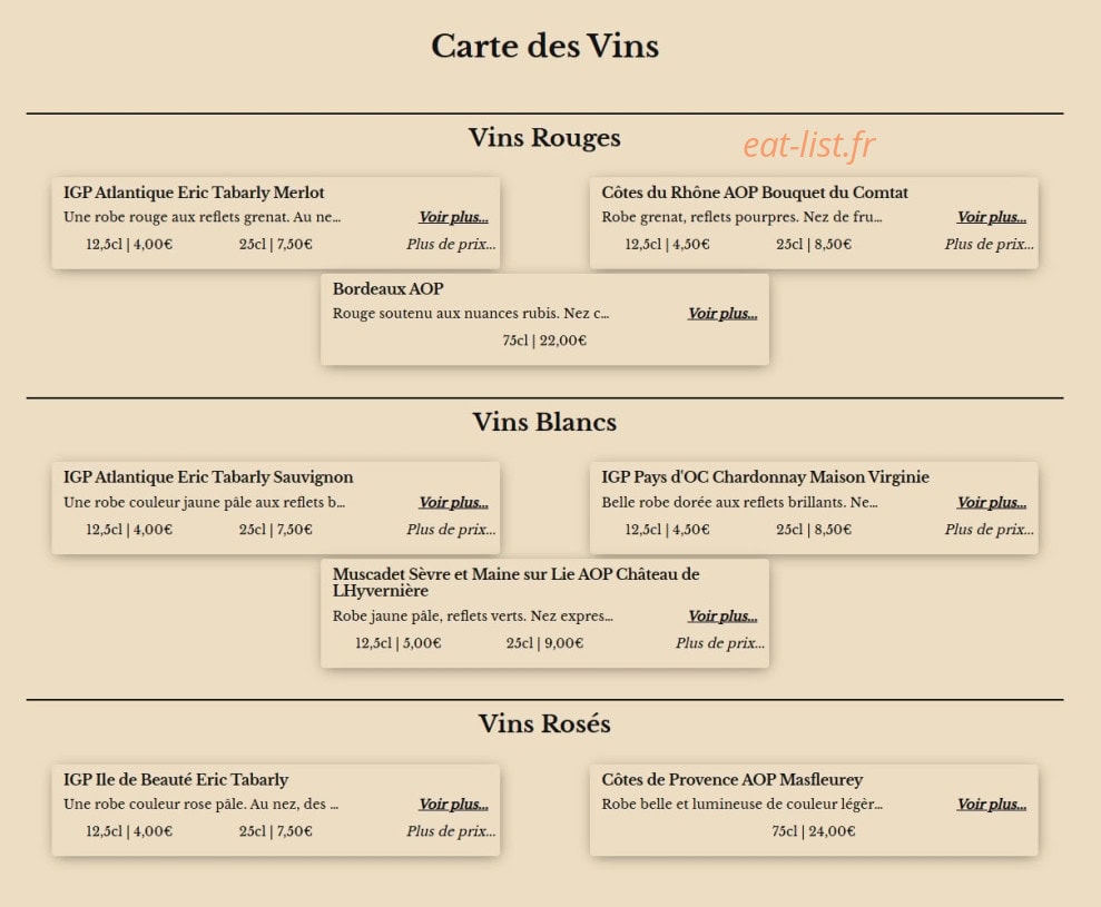 Le Cap Ouest — carte page 7
