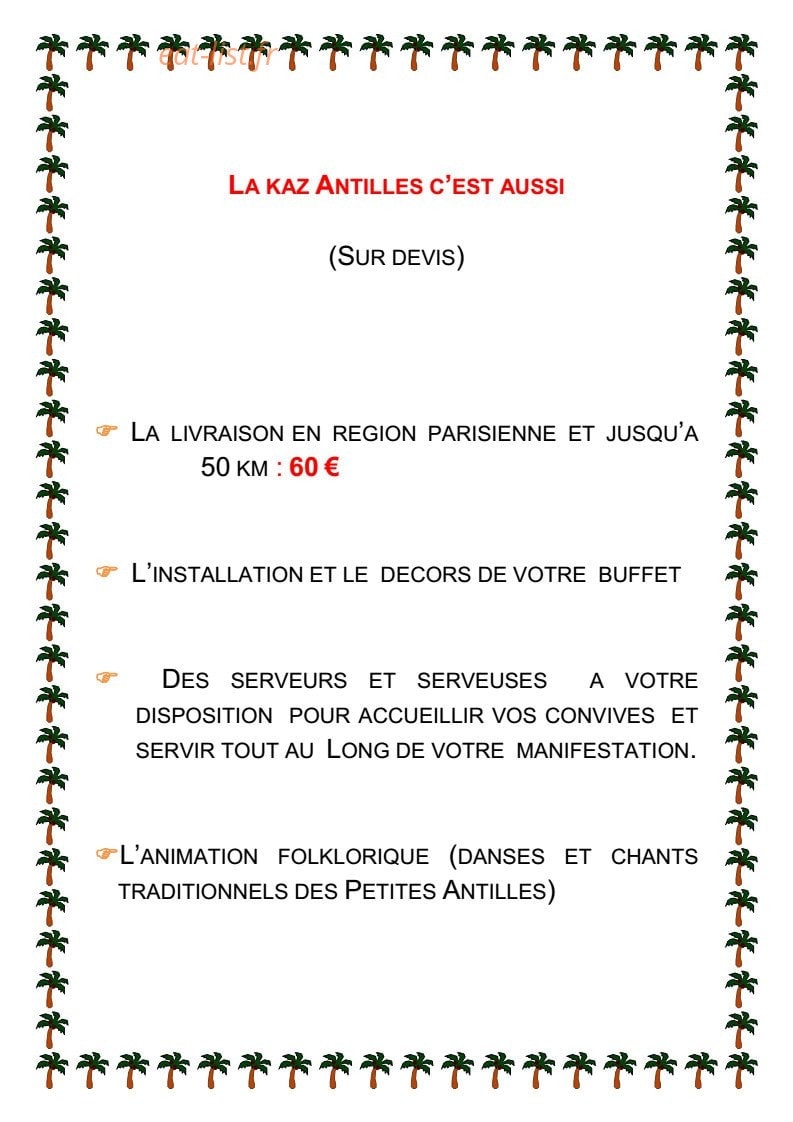 La Kaz' Antilles — carte page 12