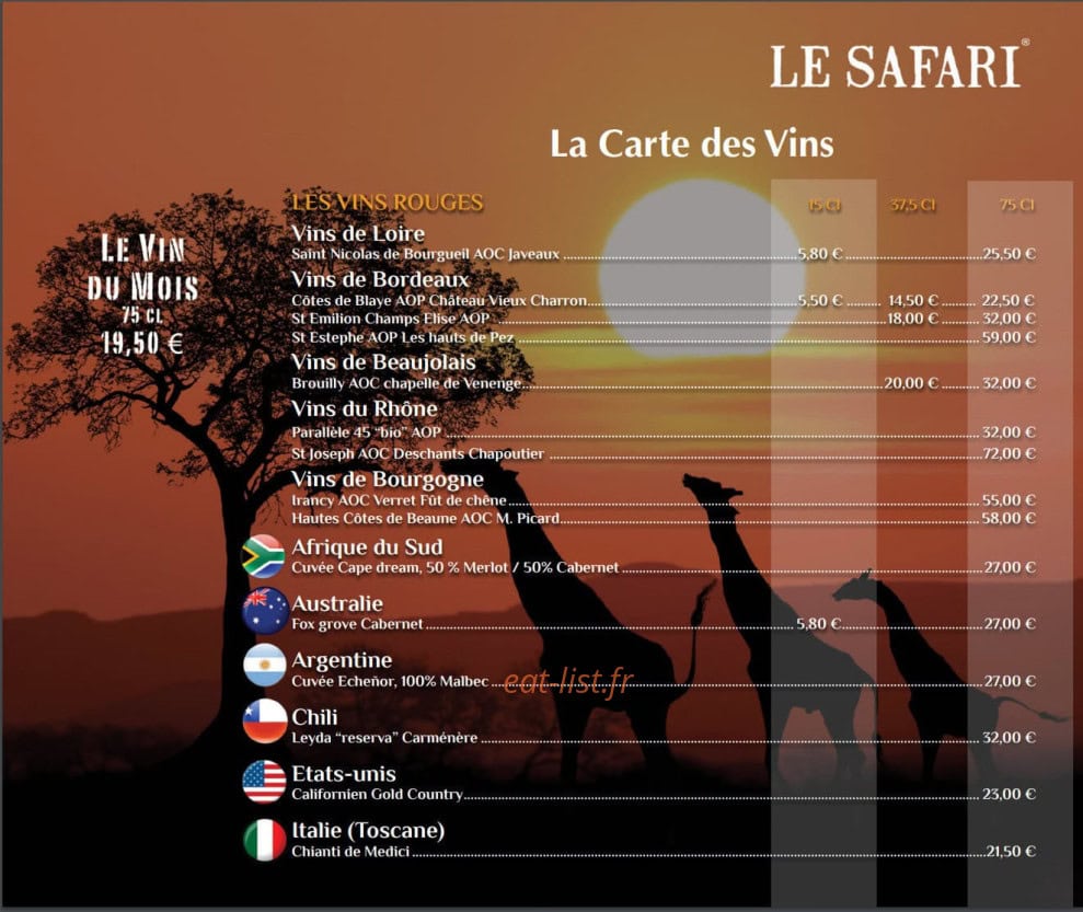 Le safari — carte page 11