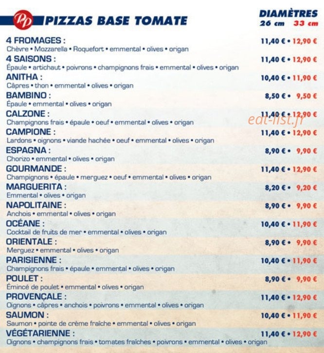 Pizza Paton — carte page 2