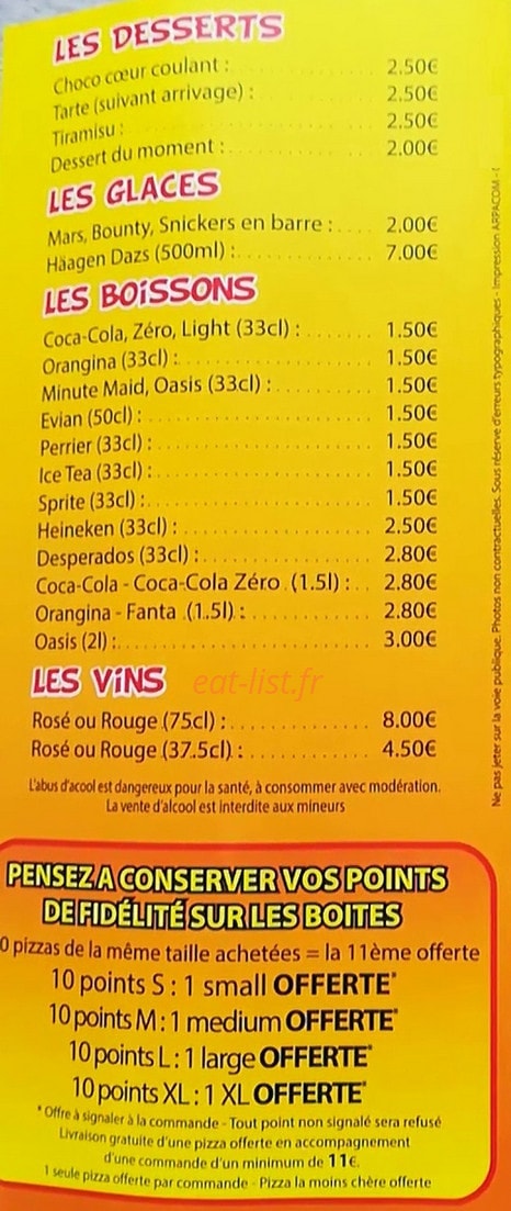 Liv Pizza — carte page 3