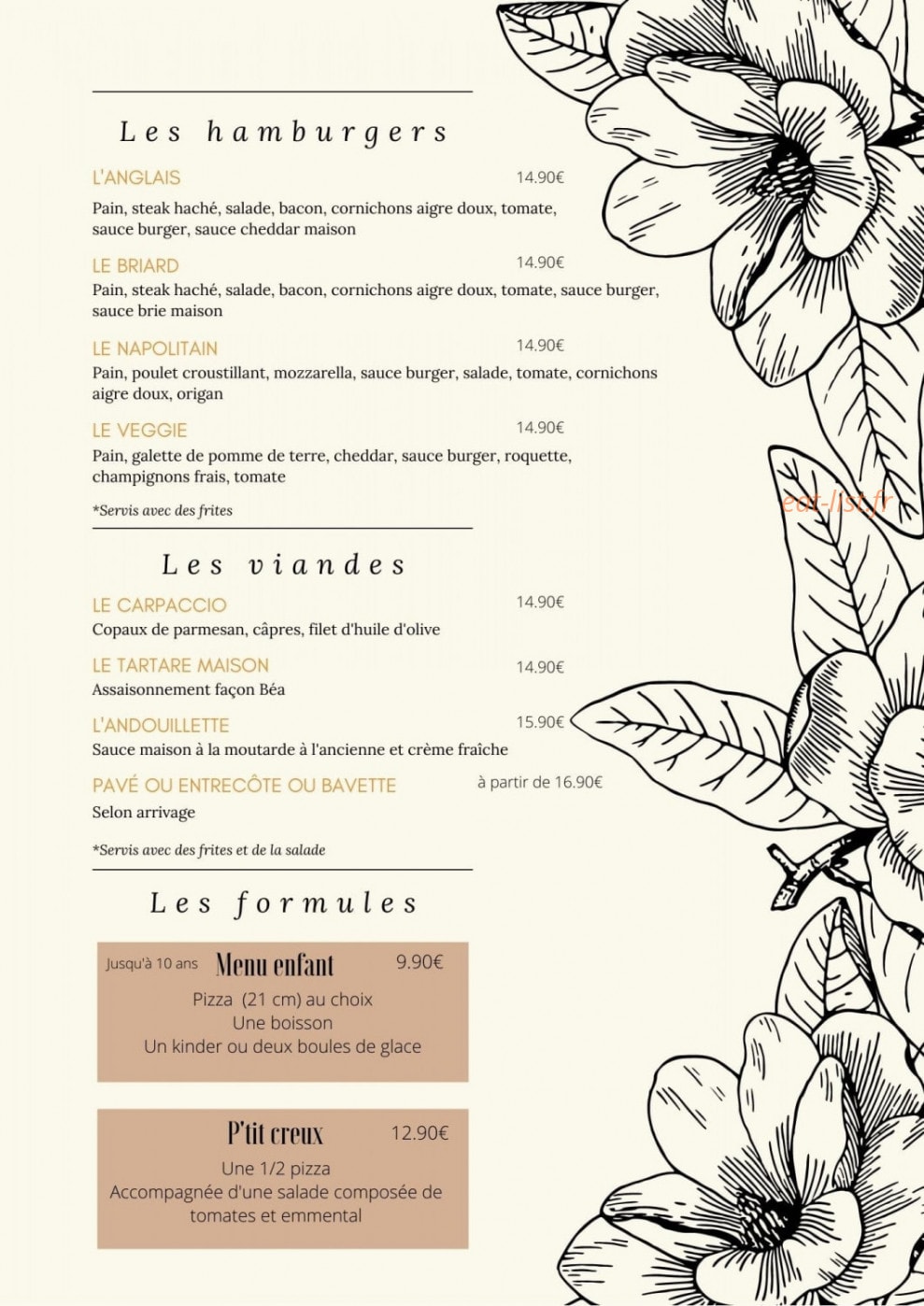 Chez les filles — carte page 1