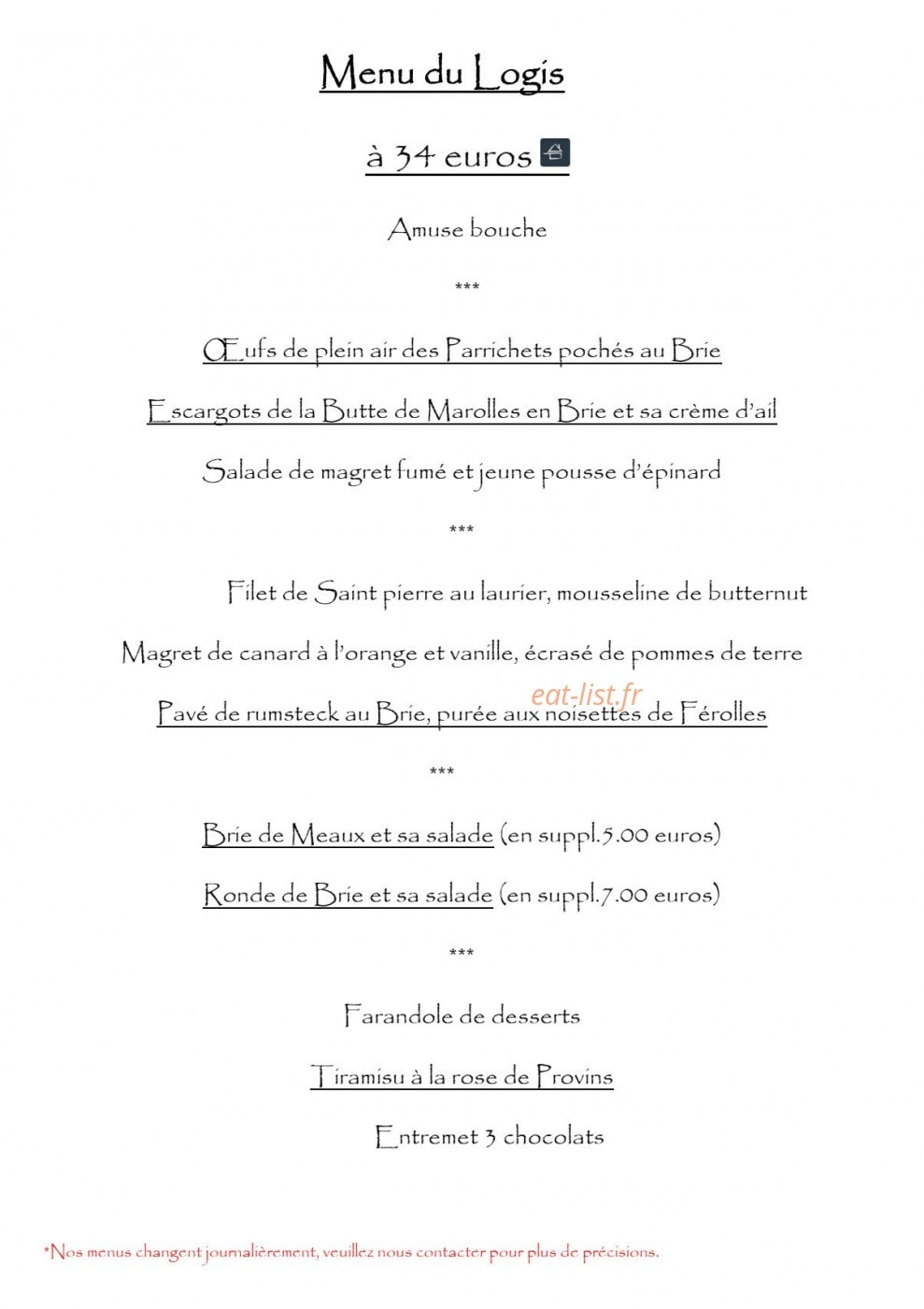 Hôtel du Sauvage — carte page 1