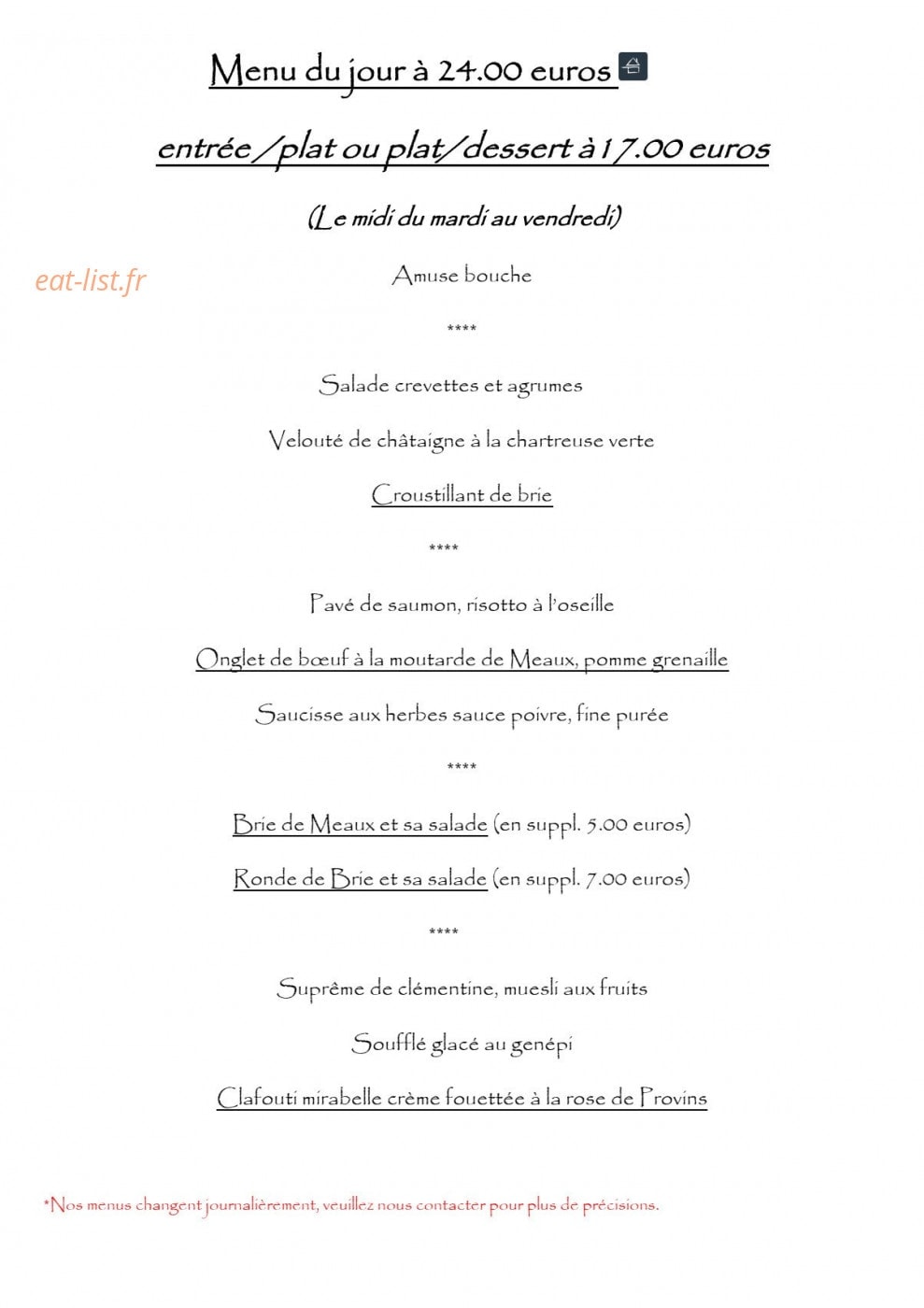 Hôtel du Sauvage — carte page 2