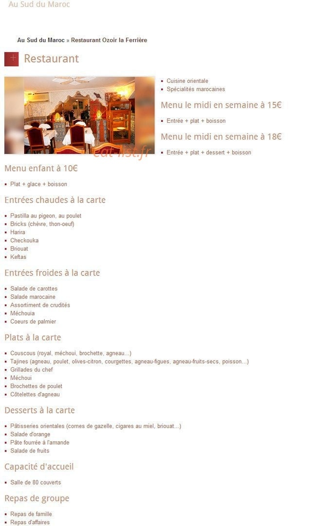 Au Sud du Maroc — carte page 1