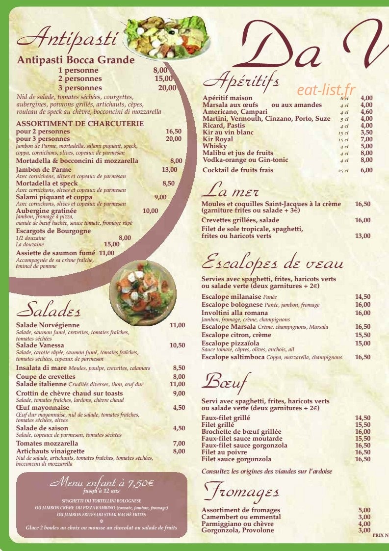Da Vanessa — carte page 2