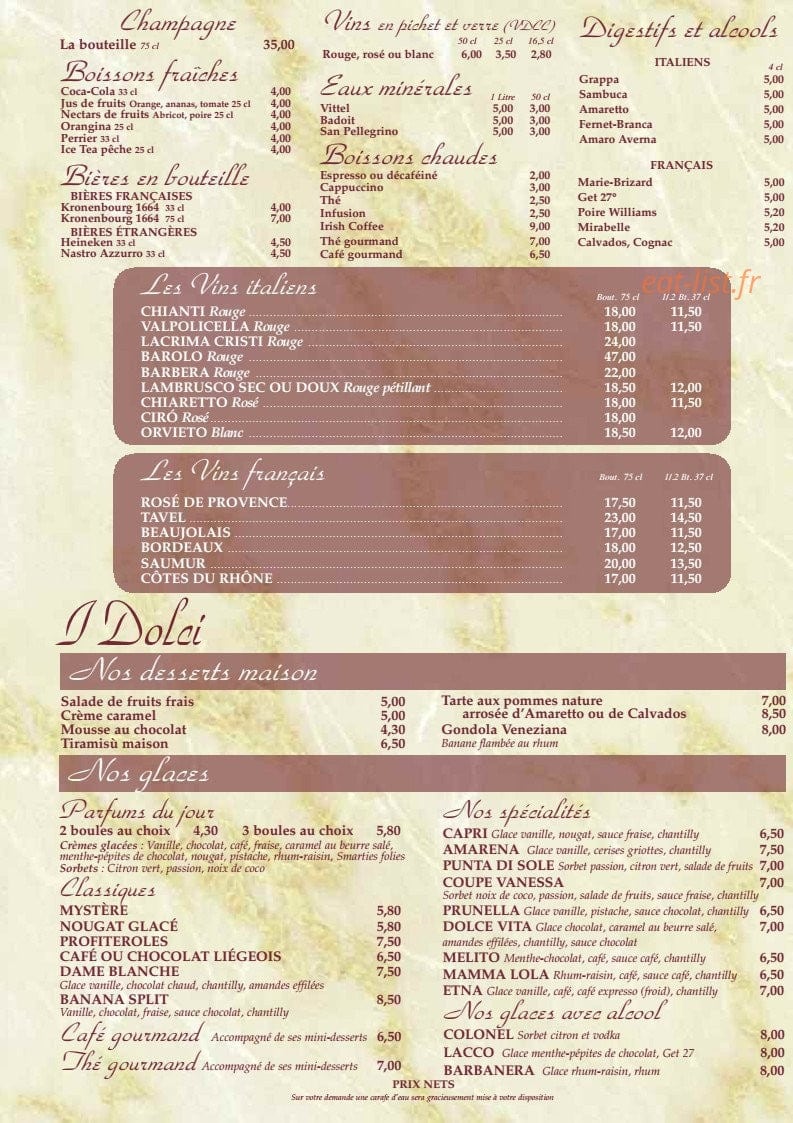 Da Vanessa — carte page 4