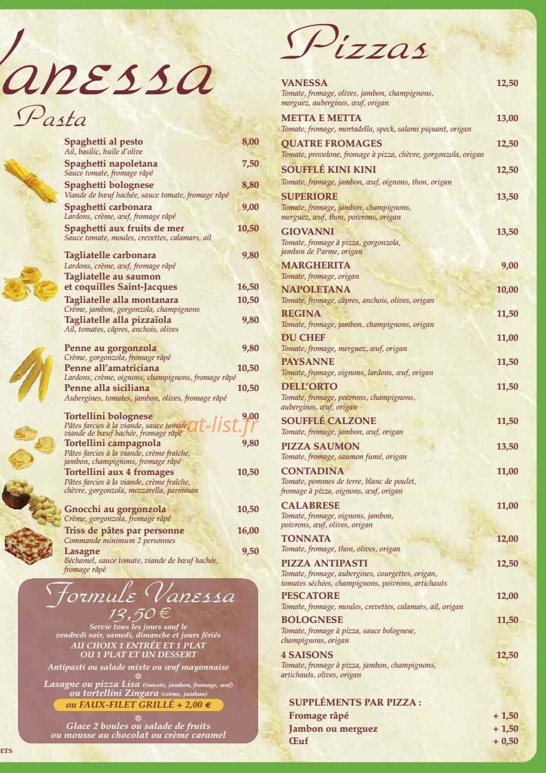 Da Vanessa — carte page 3