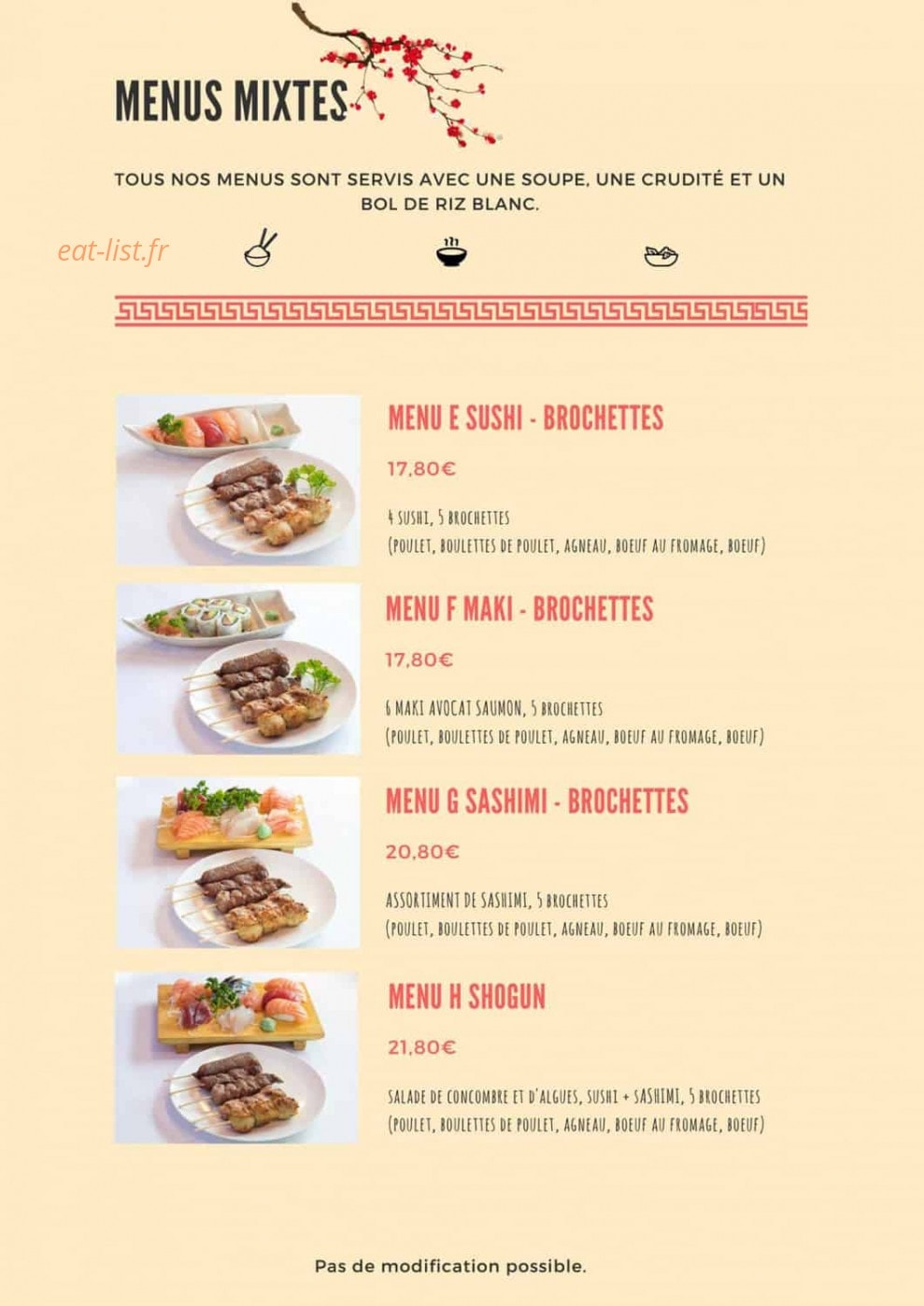 Oki Sushi — carte page 8