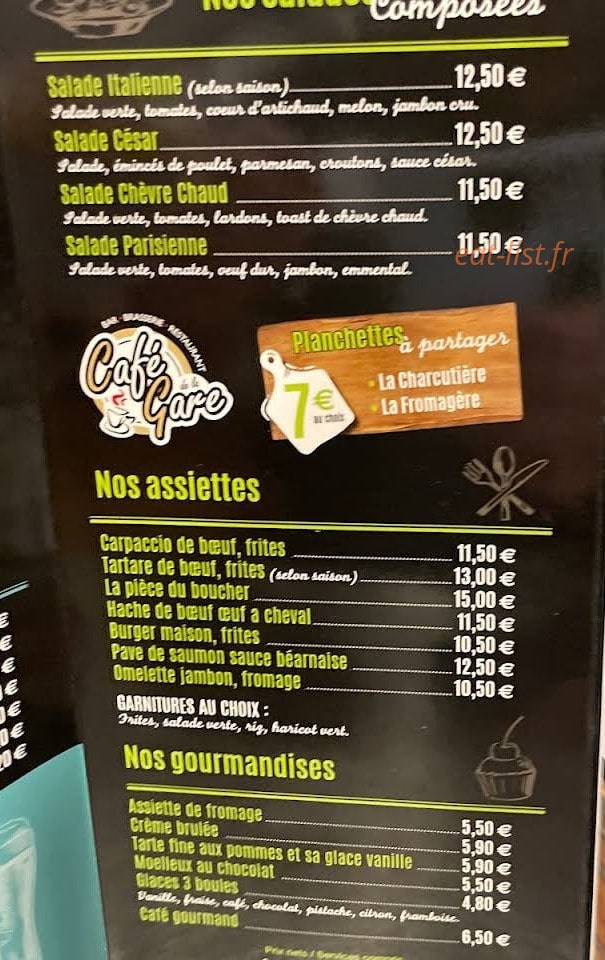 Café de la Gare — carte page 2