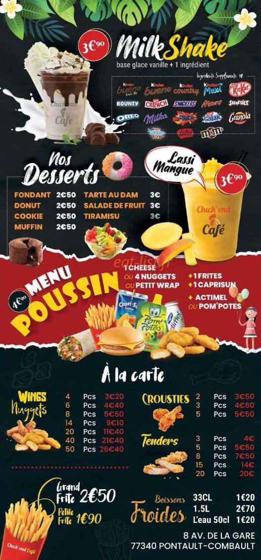 Chick end Cafe — carte page 6