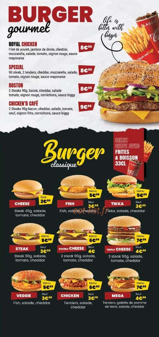 Chick end Cafe — carte page 2