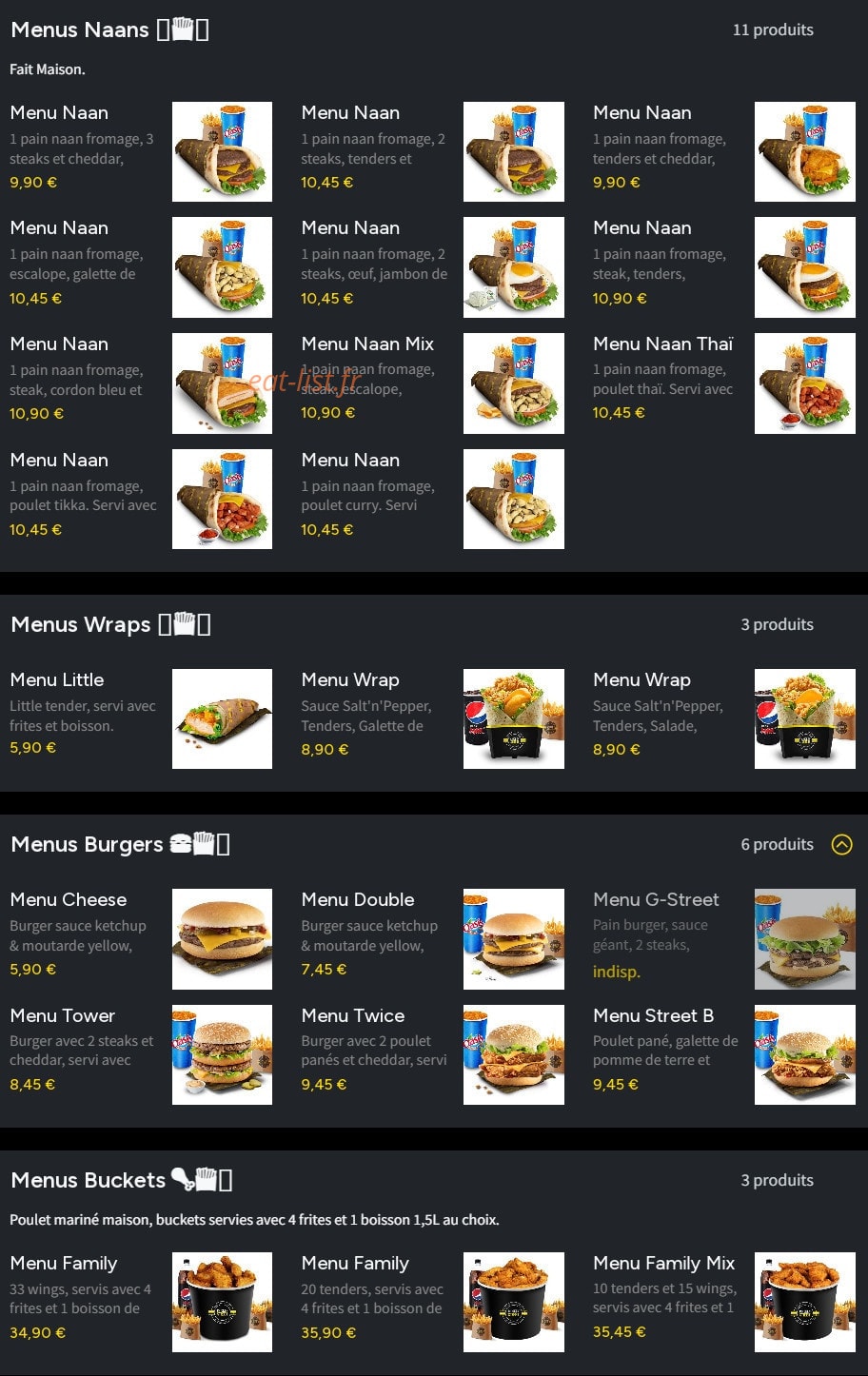Chicken Street — carte page 2