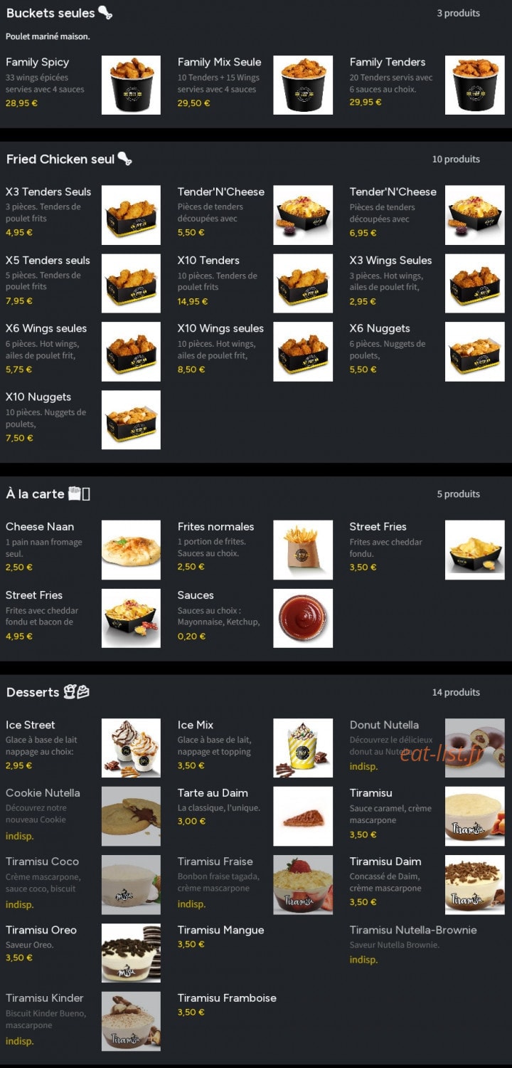 Chicken Street — carte page 4