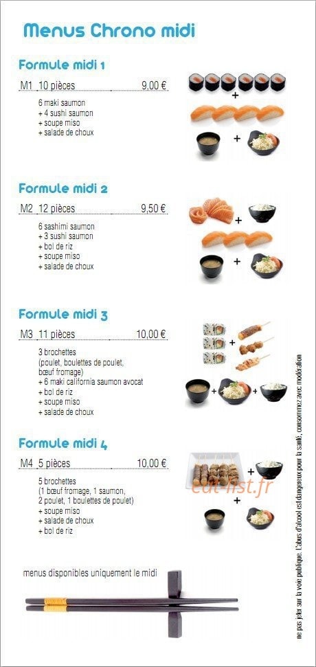 Chrono Sushi — carte page 2