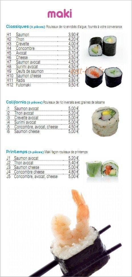 Chrono Sushi — carte page 6