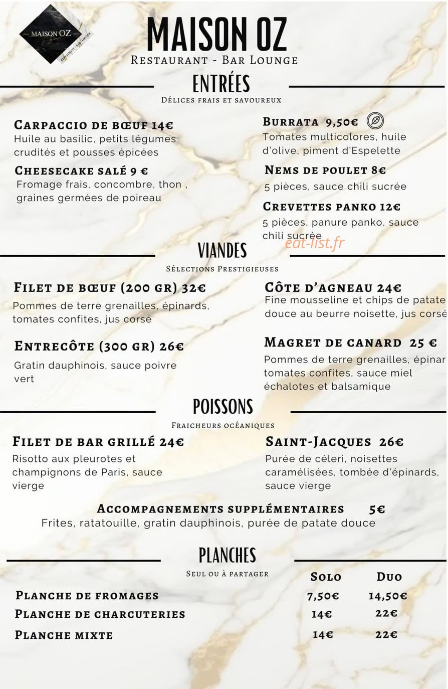 Maison Oz — carte page 1