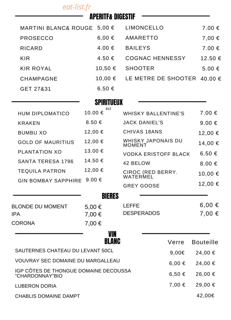 Maison Oz — carte page 4