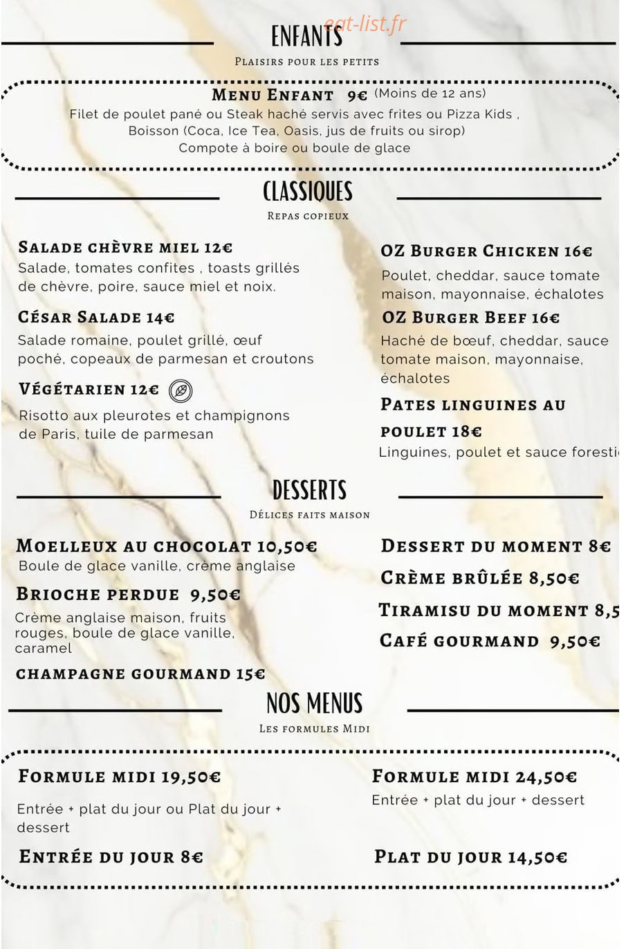 Maison Oz — carte page 2