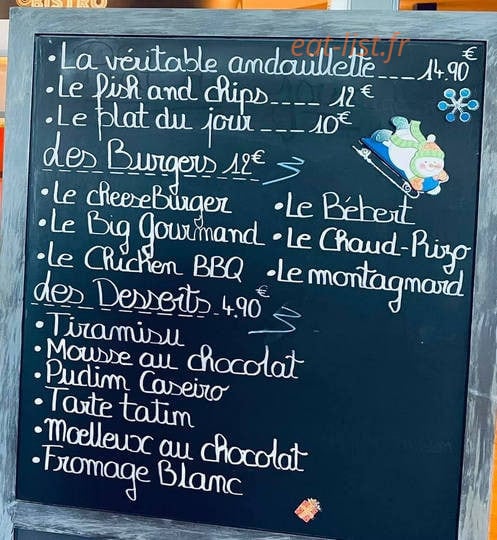 Ô Bistro — carte page 2