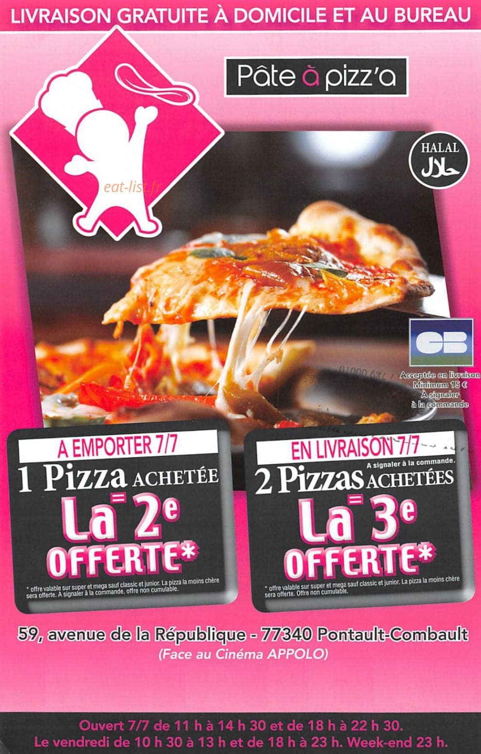 Pâte à Pizz'a — carte page 1
