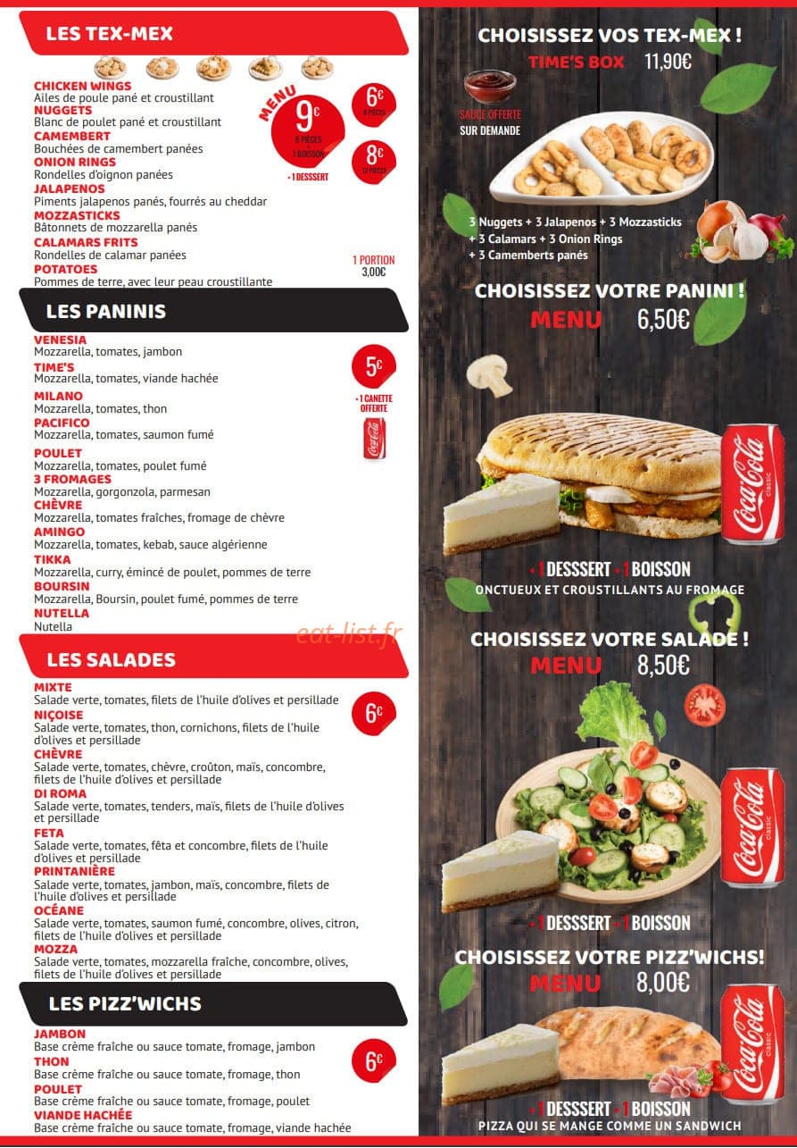 Pizza Hotimes — carte page 4