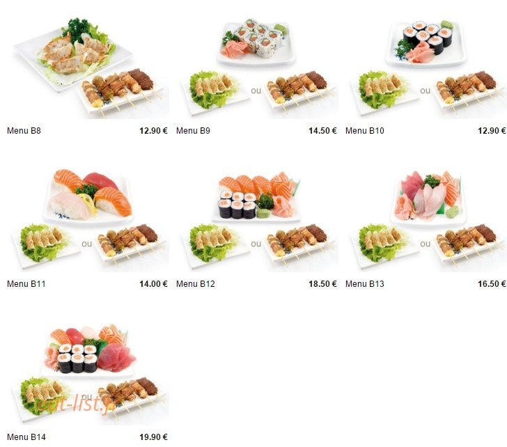 Pontault Sushi — carte page 3