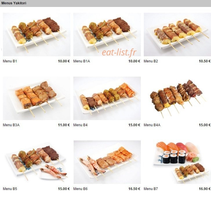 Pontault Sushi — carte page 2